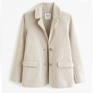 Abercrombie & Fitch Double-Cloth Wool-Blend Blazer Coat